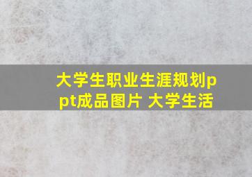 大学生职业生涯规划ppt成品图片 大学生活